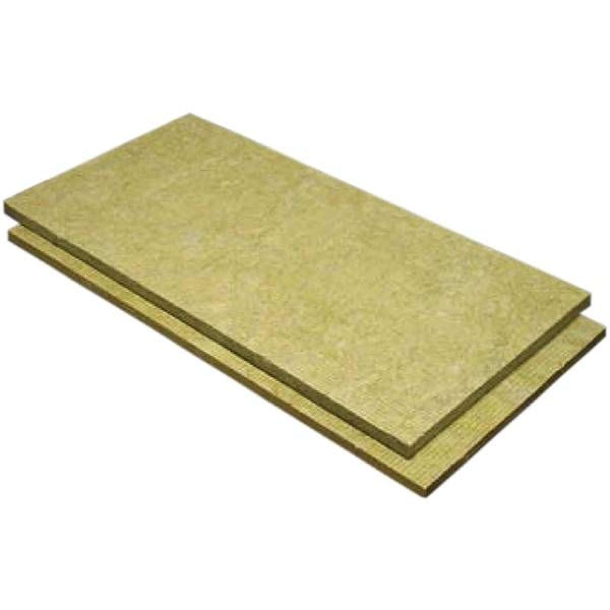 Panel de Lana de Roca Termolan Rocterm PN100 (100 kg/m³) de Alta Densidad, Incombustible (Clase A1) para Aislamiento Acústico y Térmico Industrial (1200x600x50 mm)