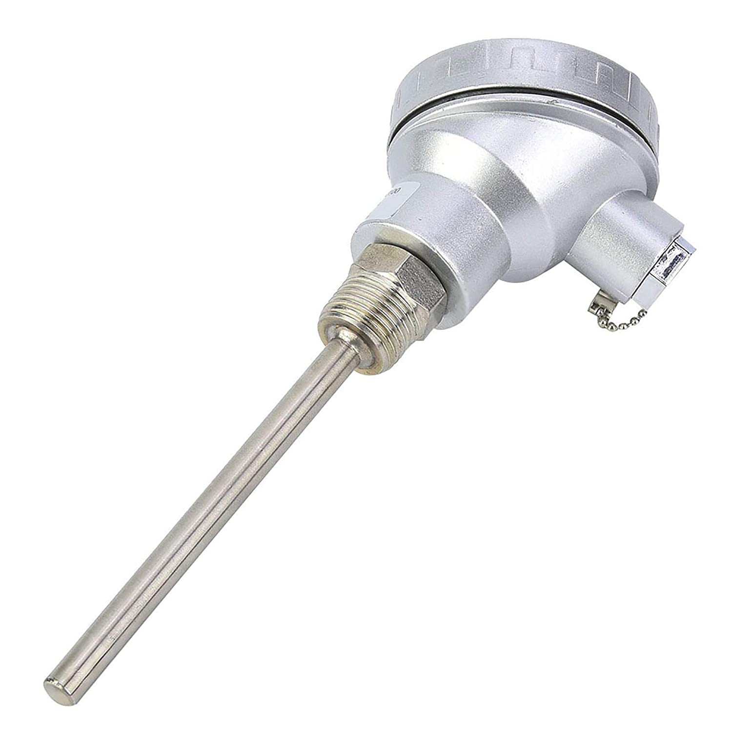 Sensor de Temperatura RTD310 de Inmersión (Pt100 / Pt1000) con Cabezal de Conexión en Acero Inoxidable, Rosca a Proceso Configurable (NPT/BSP) y Precisión Ajustable (Hasta 1/10 DIN)