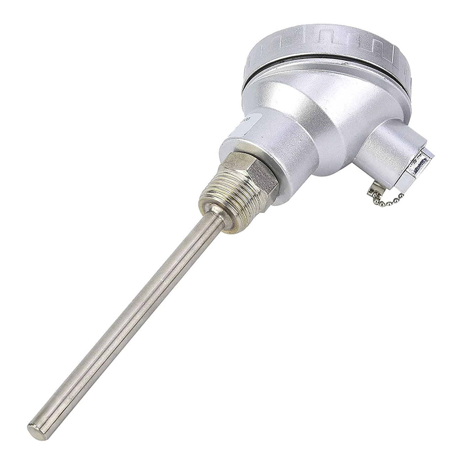 Sensor de Temperatura RTD310 de Inmersión (Pt100 / Pt1000) con Cabezal de Conexión en Acero Inoxidable, Rosca a Proceso Configurable (NPT/BSP) y Precisión Ajustable (Hasta 1/10 DIN)