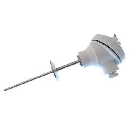 Sensor de Temperatura RTD Pt100 Sanitario (Clase A) con Conexión Tri-Clamp 1.5", Cabezal Higiénico de Poliamida Blanco y Vaina de Acero Inoxidable 316L para Alimentos y Farmacéutica