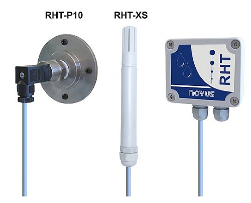 Novus RHT-P10 / RHT-XS (4-20mA) - Transmisor de Humedad y Temperatura Configurable, Alta Precisión para Ambientes Industriales
