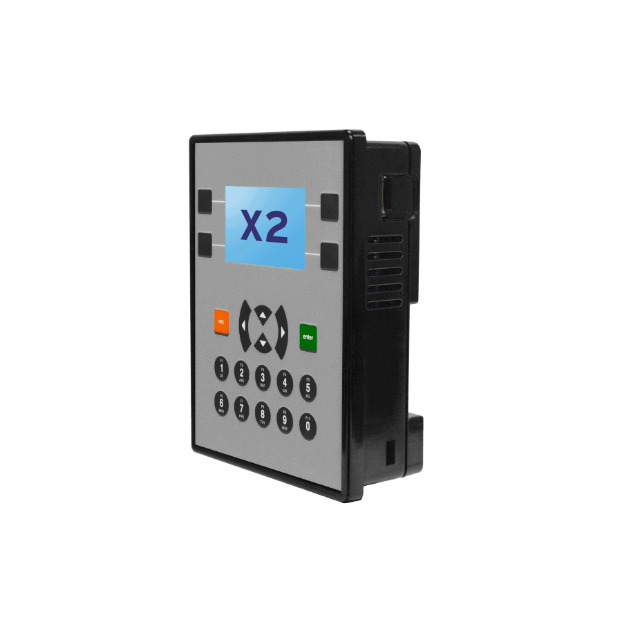 Controlador PLC + HMI Horner X2 OCS (HE-X2) con Pantalla Transflectiva 2.2", Teclado Integrado, E/S Flexibles y Comunicación Serial/CAN