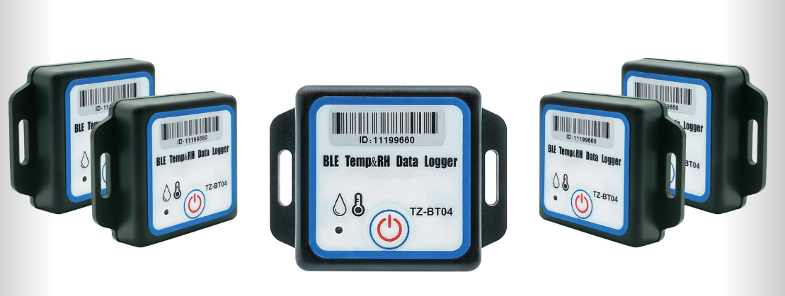 Registrador de Datos Bluetooth Tzone TZ-BT04B de Temperatura y Humedad, Sensor de Alta Precisión, Rango -25°C a 60°C, Memoria de 12,000 Puntos, App Móvil Gratuita y Batería de Larga Duración (Reemplazable)