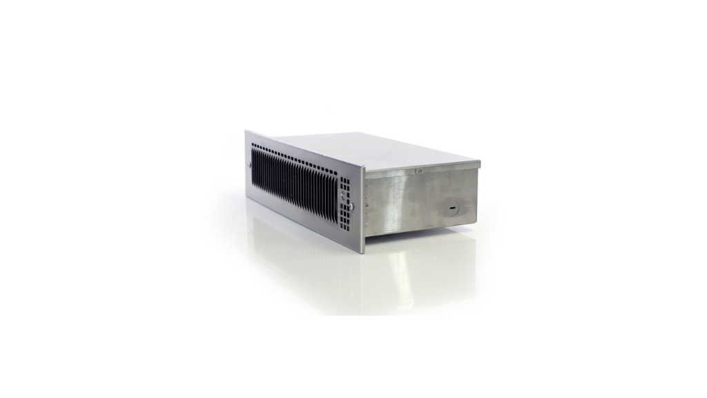 Calefactor Marino de Acero Inoxidable MKT-SS – Diseño de Bajo Perfil, Acero 304, Resistente a la Corrosión, Doble Potencia, Protección Smart Limit®, Ventilador Tangencial Silencioso, Elemento de Calor NiChrome, Ideal para Embarcaciones y Áreas de Alta Humedad