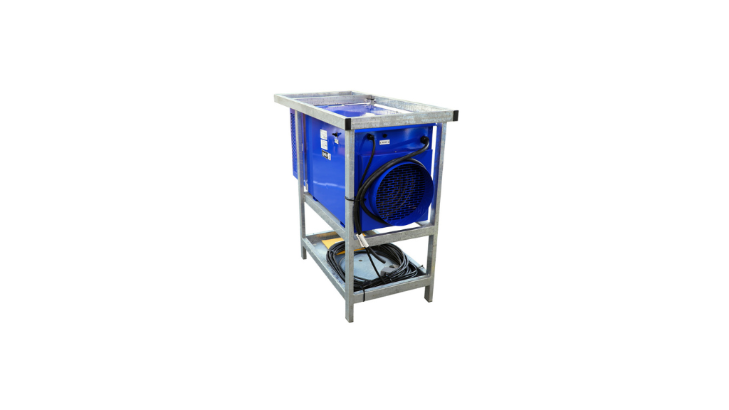 Calefactor Portátil Industrial para Exteriores King Electric Serie PCKF (10kW - 25kW), 240V/480V, Aprobado por la FAA, Resistente a la Intemperie (UL Outdoor), Control de 24V con Termostato Remoto y Ductable para Secado y Carpas