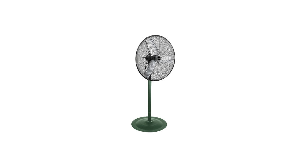 Ventilador Oscilante Comercial King PFO-24 con Motor Enclavado para Exteriores, 3 Velocidades, 7500 CFM, Altura Ajustable de 145 a 190 cm, Protección Contra Agua para Uso en Talleres, Almacenes y Fábricas