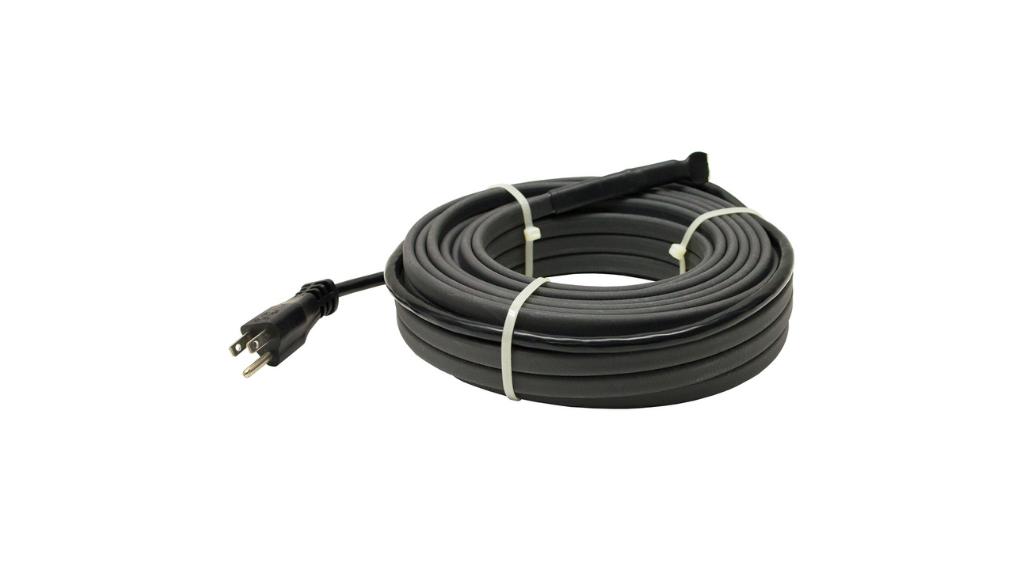 Cable Calefactor Autoregulable Preensamblado Serie SRP 120V (6–150 ft), Kit Plug-and-Play de 6W/ft con Protección Contra Congelación hasta -40°F, Enchufe NEMA 5-15 y Aislamiento de Fluoropolímero