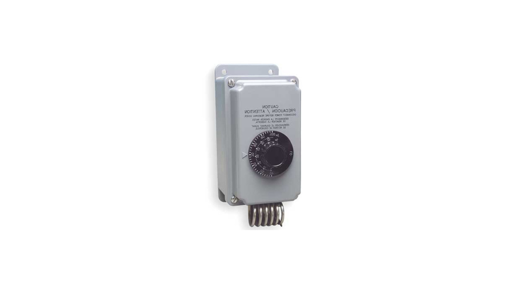 Termostato Mecánico N.E.M.A.4X TH109 con Alimentación 24 VAC, 6 Cables SPDT, Rango de Temperatura 40-100°F, Precisión ±2°F, Protección NEMA 4X para Refrigeración, Calefacción y Ventilación Industrial