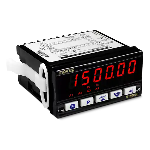 Indicador Digital N1500-LC para Celdas de Carga – Entrada Configurable (mV/mA),  Display LED de 6 Dígitos, Fuente de 10 V para Excitación, Hasta 4 Relés de Alarma,  Retransmisión 4–20 mA y RS-485 Modbus