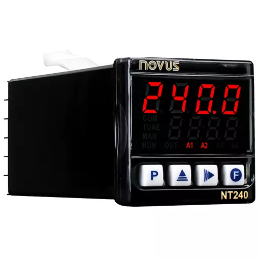 Novus NT240 – Temporizador y Contador Programable Relé de Tiempo Digital con Pantalla Dual y 11 Funciones (48x48mm)