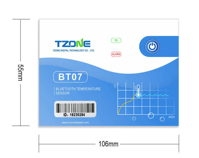 Tzone BT07 – Data Logger de Temperatura Bluetooth (BLE) Formato Tarjeta Ultra Delgada