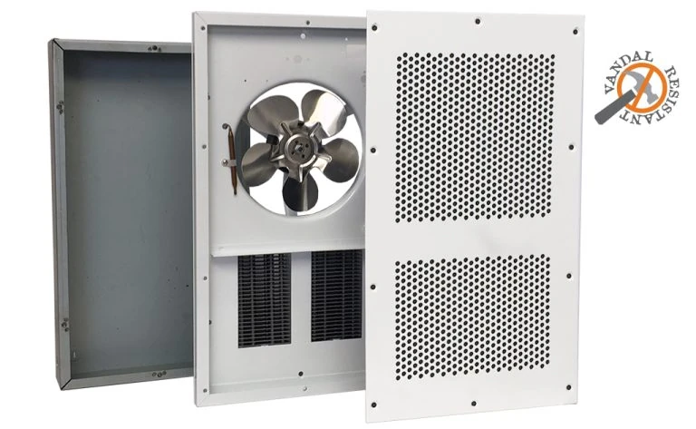 Modelo LPWV King Electric Calentador Antivandálico, Rejilla de Acero 3/16", Pic-A-Watt, Ideal para Áreas Públicas y Prisiones