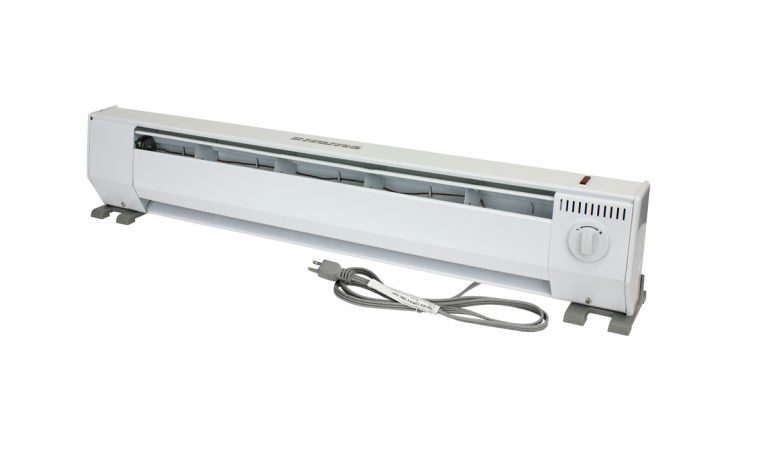 Modelo KPH1210 King Electric Calentador de Zócalo Portátil Compacto, Termostato Integrado, 120V, Calor por Convección Silencioso, Elemento a Prueba de Aplastamiento, Interruptor Antivuelco, Ideal para Dormitorios