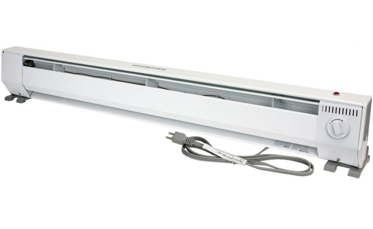 Modelo KP1210 King Electric Calentador de Zócalo Portátil, Termostato Integrado, 120V, Calor por Convección Silencioso, Elemento a Prueba de Aplastamiento, Interruptor Antivuelco