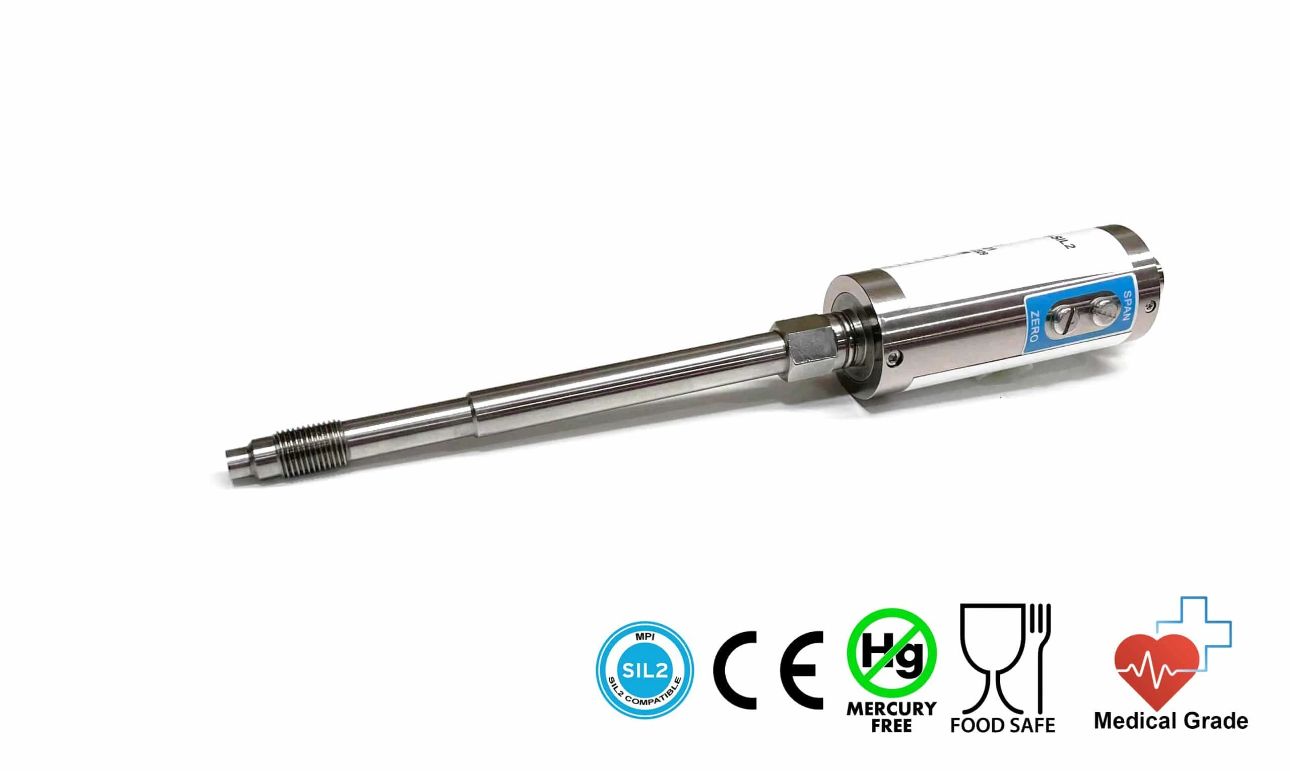 NaK - Transductor y Transmisor de Presión de Fusión MPI Morheat, Alta Temperatura, Grado Alimenticio / Médico