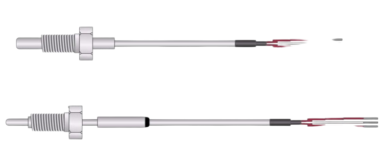 Termopar de Perno Roscado y Boquilla MPI Morheat, Configuraciones a Medida, Alta Temperatura