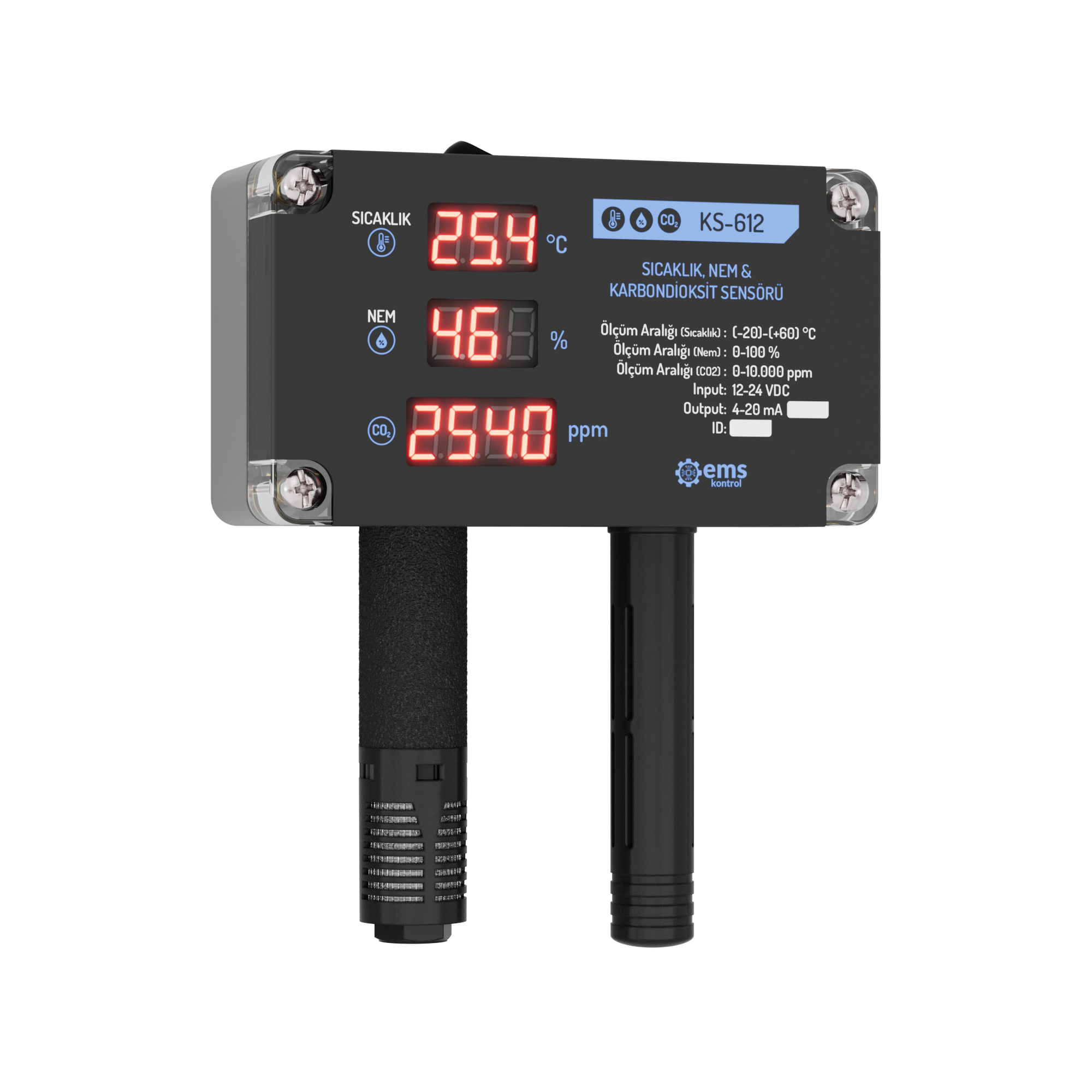 EMS KS-612 Analizador Portátil Multivariable (T + HR + CO₂) de Mano