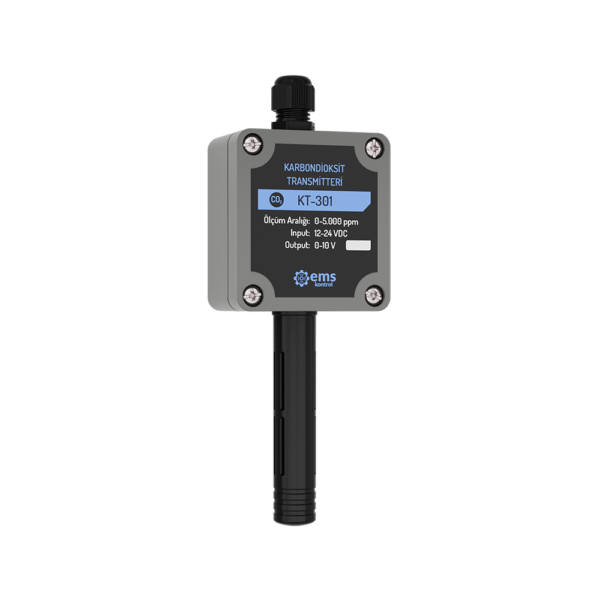 EMS KT-3X1 Transmisor de Dióxido de Carbono (CO₂) NDIR de Pared (0-5000 ppm / 0-10000 ppm)