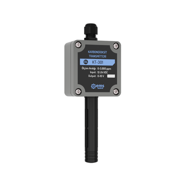 EMS KT-3X1 Transmisor de Dióxido de Carbono (CO₂) NDIR de Pared (0-5000 ppm / 0-10000 ppm)