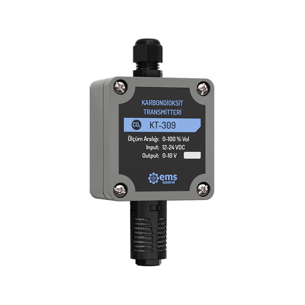 EMS KT-3X9 Transmisor de CO₂ NDIR Rango Industrial (Hasta 50,000 ppm / 5% CO₂)