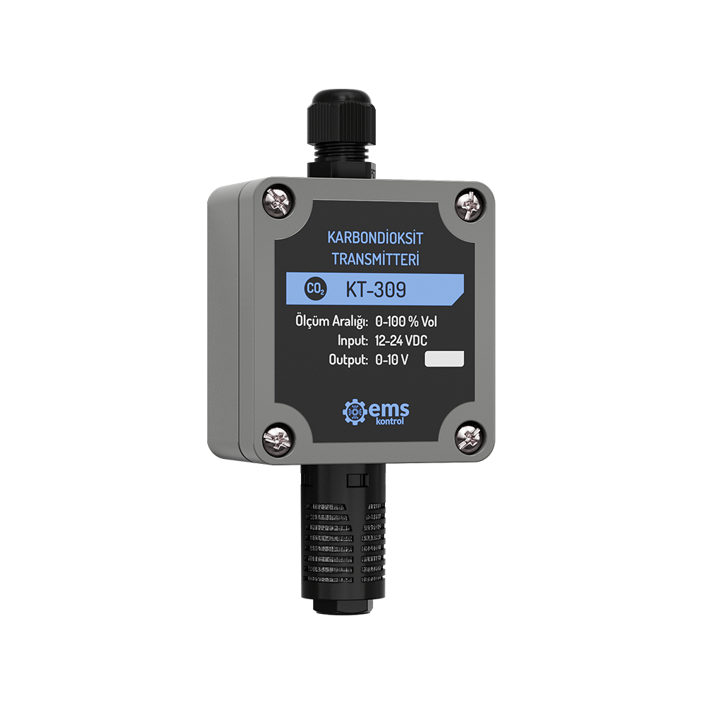 EMS KT-3X9 Transmisor de CO₂ NDIR Rango Industrial (Hasta 50,000 ppm / 5% CO₂)
