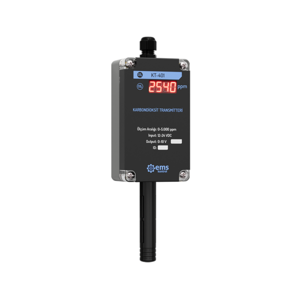 EMS KT-4X1 Transmisor de CO₂ NDIR con Pantalla LCD Retroiluminada