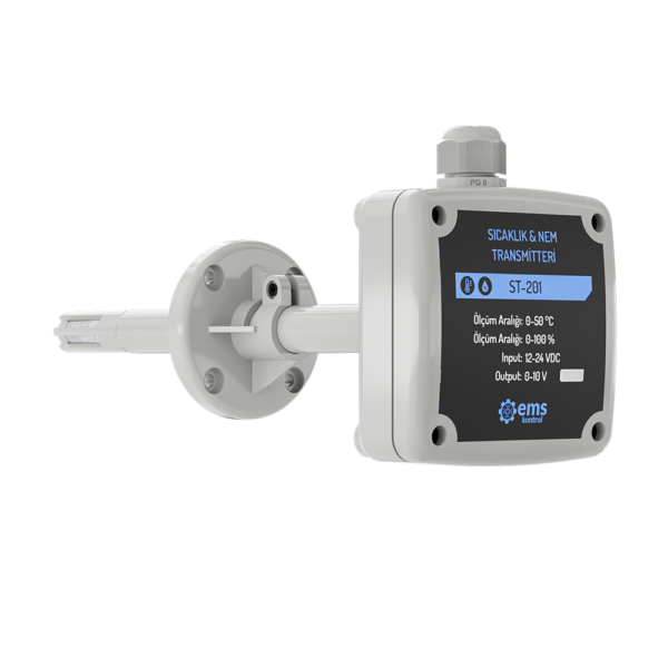 EMS ST-2XX Transmisor de Humedad y Temperatura para Ductos de Ventilación HVAC