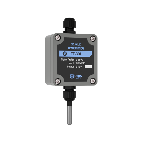 EMS TT-3XX Transmisor de Temperatura Analógico y Modbus RTU de Pared